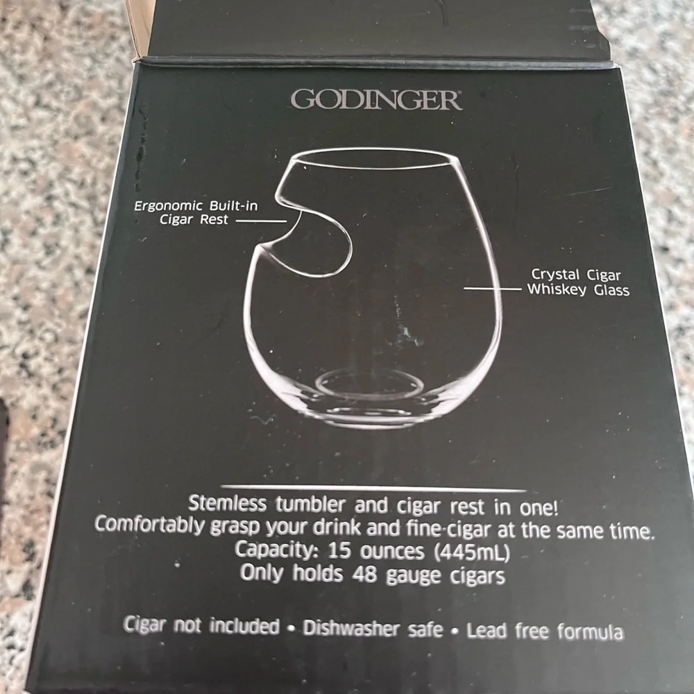 Godinger Cigar Whiskey Glass Tumbler